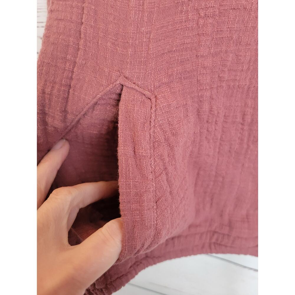 Natural Reflections Bomber Jacket Women's Sz Medium Brownish Red Crinkle Cropped - Picture 5 of 10